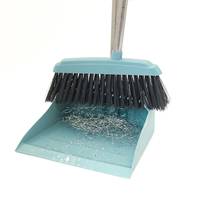 Brosse à ordures d'intérieur 2 pièces pour nettoyer la poussière Balais à raclette à long manche Ensemble de balais et de pelle à poussière Vente en gros