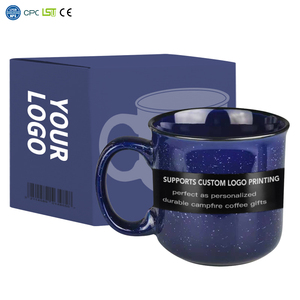 Taza de Té de Cerámica Esmaltada Promocional de 15oz/14oz, Taza de Cerámica con Esmalte Moteado, Tazas de Camping, Taza de Café, Regalo de Navidad - Product Image 1