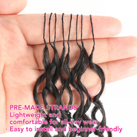 Nouveautés Julianna : Extensions de cheveux bouclés bio en fibre birmane, légers comme des plumes, avec nœuds miracle pour tresses au crochet