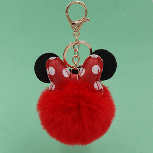 Giocattoli di Peluche all'Ingrosso, Accessori <span class=keywords><strong>Mickey</strong></span> a Pois con Fiocco, Ciondolo Creativo a Forma di Pompon per Borse e Portachiavi Auto - Product Image 6