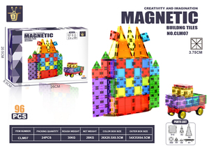 3.75 cm <strong>Mini</strong> Magnetic Tiles with <strong>Iron</strong> Box <strong>Building</strong> <strong>Block</strong> <strong>Set</strong> Magnetic Tiles Travel <strong>Set</strong> Festival Gifts for Children's School <strong>Toys</strong> - Product Image 5