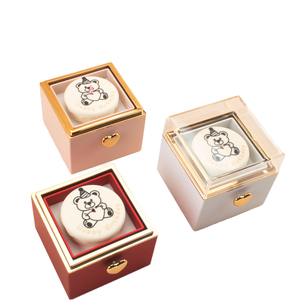 Boîte cadeau de luxe pour bijoux avec fenêtre en acrylique, boîte à boucle métallique en forme de cœur pour bagues, pendentifs, petit emballage pour bijoux, cadeau d'anniversaire - Product Image 2