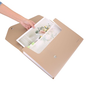 A4 Kích Thước Tùy Chỉnh Không Thấm Nước PP Đầy Màu Sắc Đứng Lên Màu Tinh Khiết Mở Rộng Tập Tin Đa Túi Thư Mục Tài Liệu Túi - Product Image 5