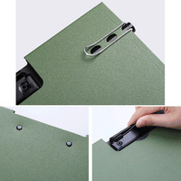 Porte-documents pliable A4 personnalisé en PP, horizontal, pour documents professionnels, avec clip vertical A4
