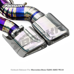 Sistema de <span class=keywords><strong>Escape</strong></span> Catback de Titanio OBM para Mercedes-Benz CLS63 <span class=keywords><strong>AMG</strong></span> W218 5.5T 2013-2017, Válvula de <span class=keywords><strong>Escape</strong></span> con Control de Silenciador - Product Image 3