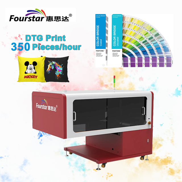 Fourstar A4 DTG 4-Color Direct to Garment Printer New Condition Automatic Flatbed T-Shirt Printing Machine