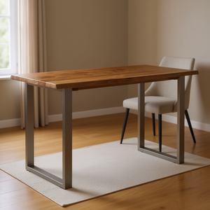 Mesa de Comedor de Madera Maciza de Acacia, 43.3x19.7x29.9 Pulgadas, Diseño Moderno, Muebles para el Hogar - Product Image 2