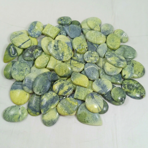 Serpentine naturelle en cabochon, vente en gros, pierre précieuse artisanale, lot de pierres précieuses de serpentins de designer en vrac - Product Image 1