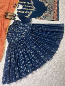 Alia Cut Beautiful Women 3 Piece Designer Shrarara Suit Set Hermosas mujeres impresas Kurti con Sharara & Dupatta para mujeres - Product Image 3