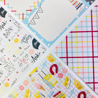GF Set Kertas Scrapbooking 24 Lembar Kertas Latar Belakang Seni Origami Membuat Kartu DIY Kerajinan Kertas Scrapbook
