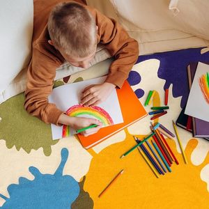 Alfombra de área de lunares con estampado personalizado, alfombra colorida lavable a máquina para guardería, sala de juegos, alfombra <span class=keywords><strong>Classrom</strong></span> 8x10 - Product Image 2