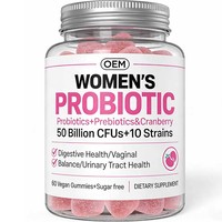 Gummies Probiotiques Haute Concentration pour Femmes Adultes – Vitamines Végétaliennes Sans Sucre, Antioxydantes, Écorce d'Orme Rouge, Soutien Immunitaire, Mémoire et Sommeil