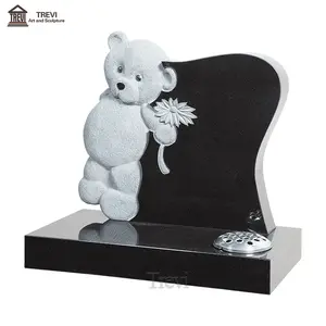 Custom Vrijstaande Graf Grafsteen Marmer Graniet Teddybeer Headstones Voor Kinderen