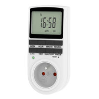 Wattsave Factory Direct EU Plug 230V 16A Interrupteur horaire numérique hebdomadaire pour intérieur, prise économiseur d'énergie IP22, garantie 12 mois, CE