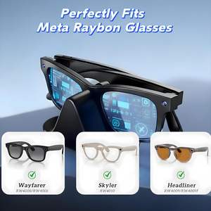 Estación de acoplamiento de soporte de cargador de escritorio para gafas inteligentes Meta Ray-Ban Wayfarer, Skyler, Headliner, entrada Oakley, estado LED - Product Image 2