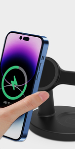 <span class=keywords><strong>Chargeur</strong></span> sans fil magnétique intelligent 3 en 1 pour iPhone <span class=keywords><strong>Apple</strong></span> <span class=keywords><strong>Watch</strong></span> AirPods avec <span class=keywords><strong>prise</strong></span> US à charge rapide Standard - Product Image 3