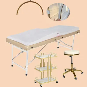 Muebles de salón de belleza conjunto de cinco piezas carrito de pestañas masaje de belleza tatuaje silla salón Spa rodillo salón taburete silla