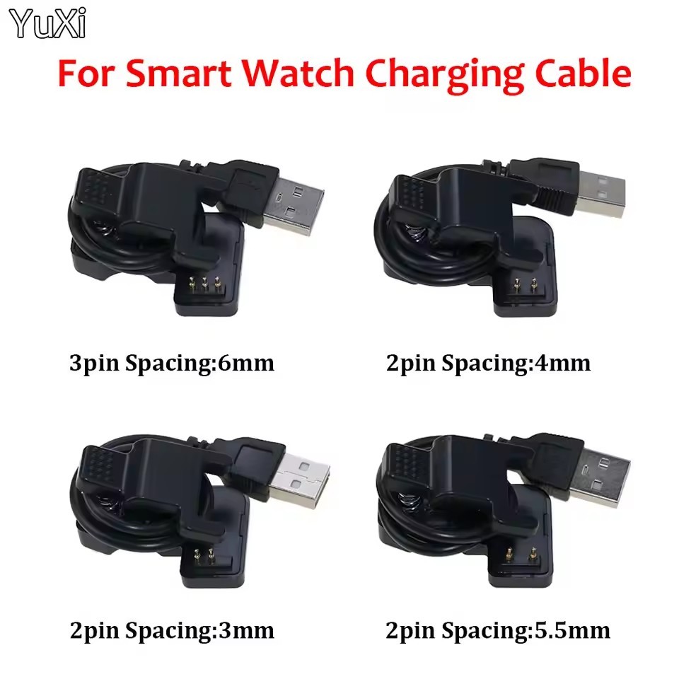 charger clip smart watch charger pin TW64 68 For Smart Watch Universal USB Charging Cable Charger Clip Pin  Pins Space Between MM|