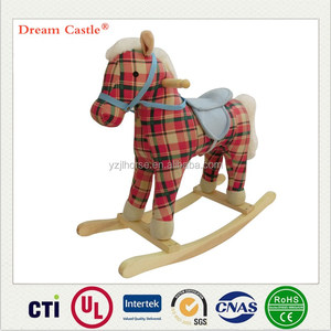O ODM do OEM bebê caçoa o passeio de madeira de balanço do cavalo animal de pelúcia - Product Image 3