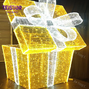 Grande boîte cadeau de Noël à LED avec motif lumineux, décoration extérieure commerciale pour centres commerciaux, rues et projets de fêtes - Product Image 6