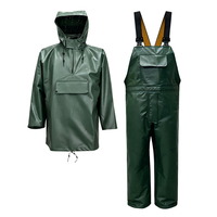 Herstellerprodukt Langlebige Outdoor-Wasserdichte Ausrüstung Dicke PVC-Regenjacke Latzhose Kommerzielle Angelkleidung Arbeits-Regenanzug