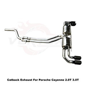 Vortex Acoustic-Tuned SS304 Muffler Assembly Featuring Vacuum Valve Fits Porsche Cayenne Hybrid 3.0T Tuning - Product Image 3