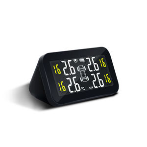 ระบบตรวจสอบแรงดันลมยางรถยนต์ไร้สายคุณภาพสูง TPMS พลังงานแสงอาทิตย์ พร้อมหน้าจอ LCD และเซ็นเซอร์แรงดันลมยางภายใน 4 ตัว - Product Image 2
