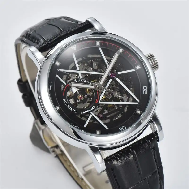 KUERST top brand high-quality watches business fashion waterproof automatic mechanical watch