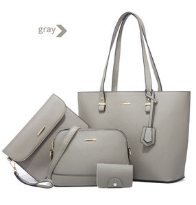 Conjunto de 4 Bolsos de Mano Tipo Cubo, Impermeables, con Cierre, de PU, Ligeros, para Mujer, al por Mayor - Product Image 6