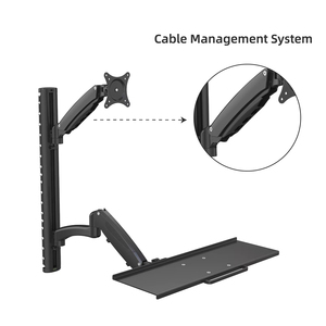 Chiều cao có thể điều chỉnh cánh tay duy nhất màn hình và bàn phím khay Wall Mount đứng - Product Image 5