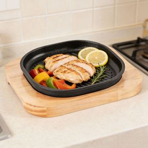 Plaque de cuisson <span class=keywords><strong>en</strong></span> <span class=keywords><strong>fonte</strong></span> épaissie style occidental pour steak, poêle barbecue coréenne, gril rayé pour viande, fromage, Teppanyaki, facile à nettoyer - Product Image 2