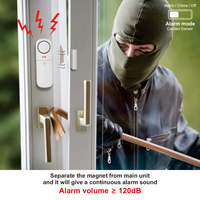OEM ODM sistem Alarm rumah getaran, Sensor keamanan pintu nirkabel getaran magnet Alarm jendela pintu