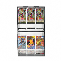 Présentoir de Comptoir en Acrylique à 3 Compartiments pour Paquets de Boosters TCG – Vente en Gros