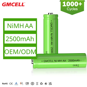 Batería de Níquel-Hidruro Metálico, Fábrica OEM Personaliza Baterías Recargables NI-MH AA y AAA de 2500 mAh para Electrónica de Consumo - Product Image 1