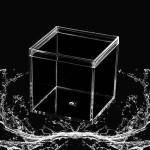 Boîte à bonbons carrée en acrylique transparente avec couvercle – Offre spéciale - Product Image 1