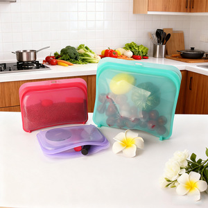 Silicone Food Storage Bags Small Medium Large Set Heat Resistant <b>Microwave</b> Safe Refrigerator Storage Bags For Daily Use - Product Image 4