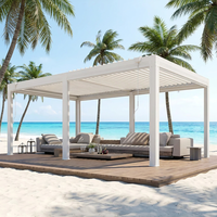 Pergola à lames orientables en aluminium anti-UV, pergola à lames orientables en aluminium écologique, pergola à lames orientables en aluminium intelligente