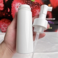 Flacon en mousse cosmétique personnalisé avec logo blanc et rose, flacon en plastique pour gel douche, flacon en mousse nettoyante, emballage