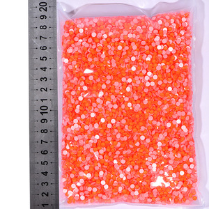 SS6-SS30 Couleur Vert Fluo Rond Cristal Pierre Non Hotfix Strass Applique Flatback Verre Néon Strass pour Vêtements Bijoux - Product Image 6