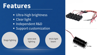 Modul Laser Sinar Lebar Daya Tinggi 658nm 100mW untuk Lampu Panggung