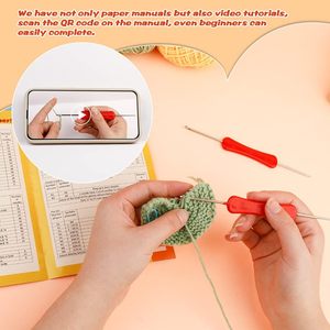 3 Pcs DIY <strong>Crochet</strong> Animal <strong>Kit</strong> Easy Follow Instructions Starter Yarn <strong>Kit</strong> for Fox Elephant Dinosaur Plush Dolls Creative Paste Toys - Product Image 3