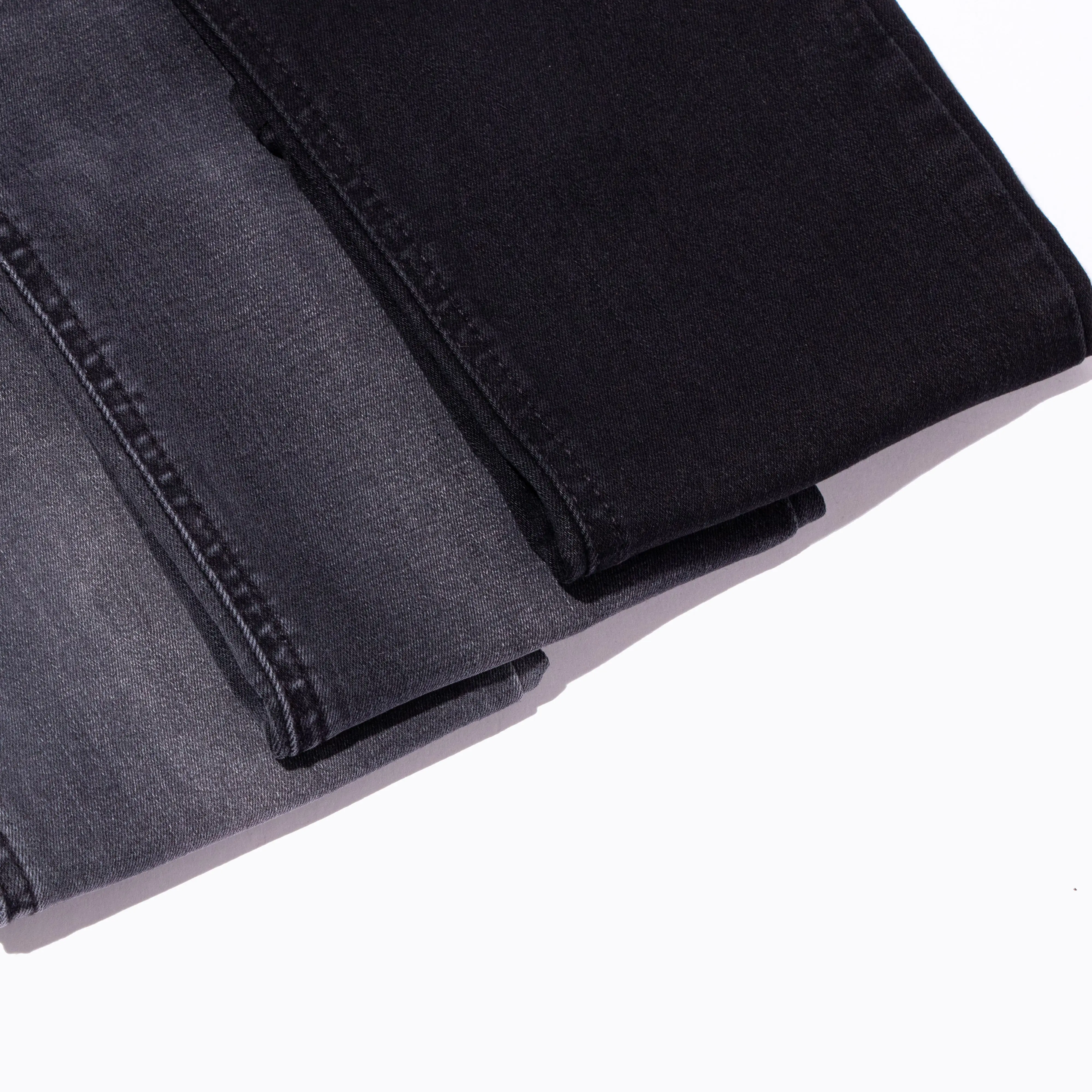 High quality mercerized black 66% cotton 28% polyester 1 3 right hand twill jeans fabric