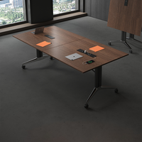 Table de conférence pliable en bois, design minimaliste, durable et écologique, idéale pour la maison, le bureau et l'école - Offre spéciale