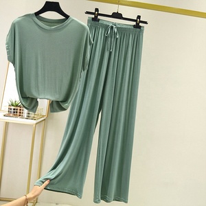 Modal Cotton Bộ Đồ Ngủ Nữ 2 Bộ Xuân Hè Rời Không Tay Cổ Tròn Mặc Ở Nhà Thoải Mái Bộ Quần Pyjama - Product Image 6