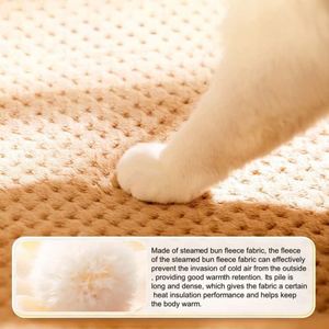 Coussin pour animaux de compagnie rectangulaire, épais et chaud, pour chats et petits chiens, amovible, lavable, confortable toute l'année - Product Image 4
