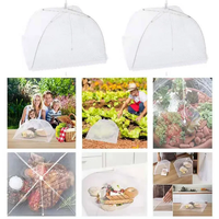 Couverture de nourriture respirante pliable réutilisable pour pique-niques, camping, cuisine, filet anti-mouches et anti-insectes, parapluie pop-up