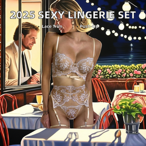 ชุดชั้นในลูกไม้ปักลายตาข่ายซีทรูใหม่ชุดชั้นในเซ็กซี่4ชิ้นสำหรับผู้หญิงระบายอากาศได้ดี - Product Image 2