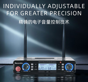 Micrófono estéreo inalámbrico portátil con micrófono inalámbrico Duel en vivo para reporteros de noticias - Product Image 4
