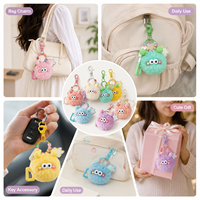 Porte-clés Pompon Moelleux en Fausse Fourrure, Breloque Mignonne pour Clés de Voiture ou Sac, Couleur Personnalisée OEM