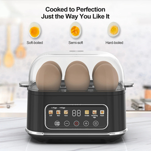 Nuovo Design 2026: Cuociuova Elettrico Rapido e Intelligente con Display Colorato, Capacità 6 Uova, per Uova Sode/Medio-Sode/Durcissime - Product Image 2